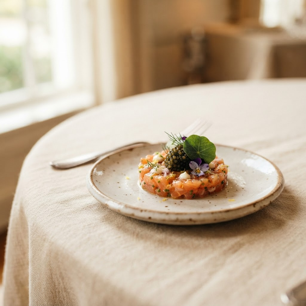 Delicate plated appetizer